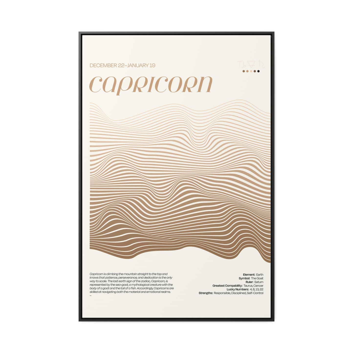 CAPRICORN // Framed Canvas Print
