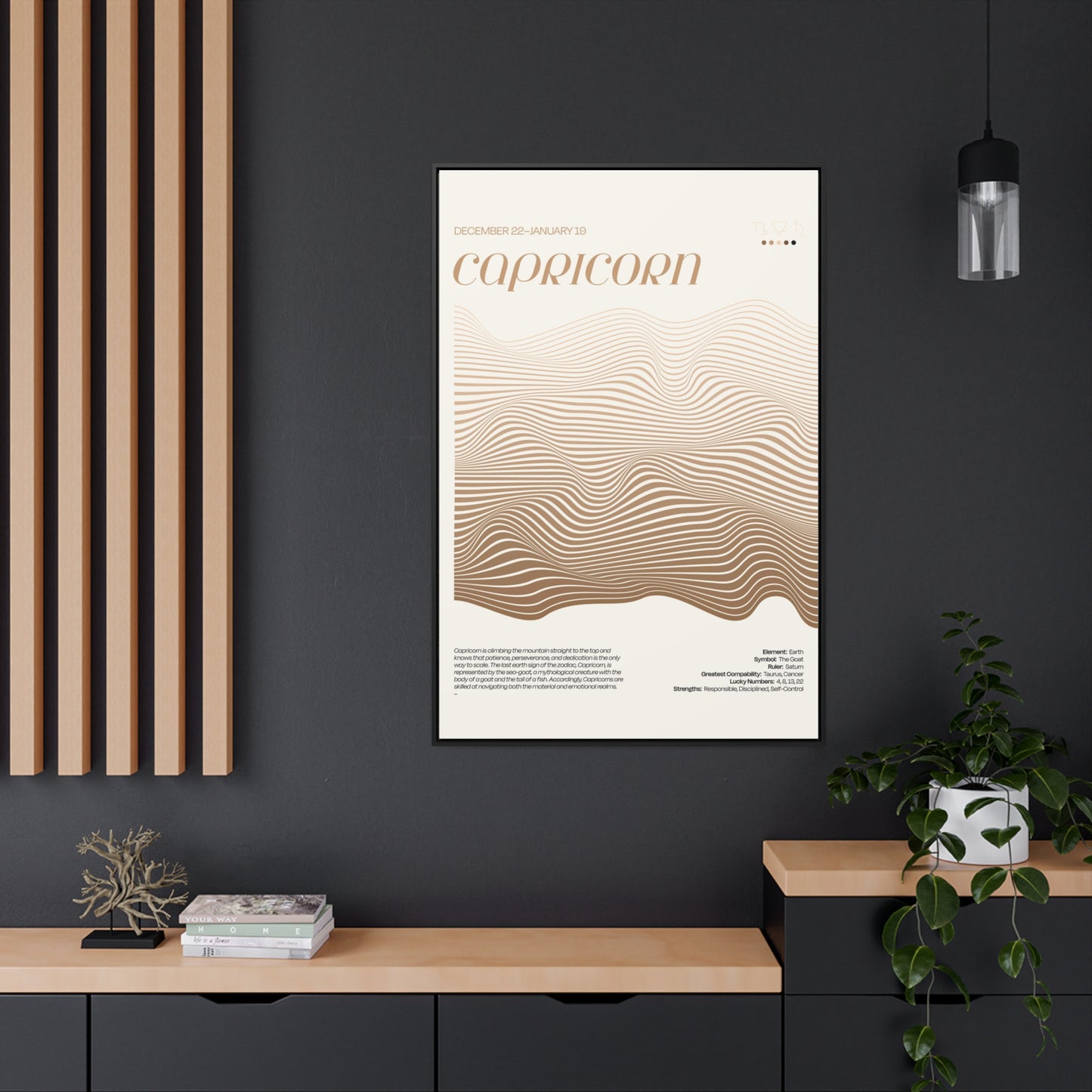 CAPRICORN // Framed Canvas Print