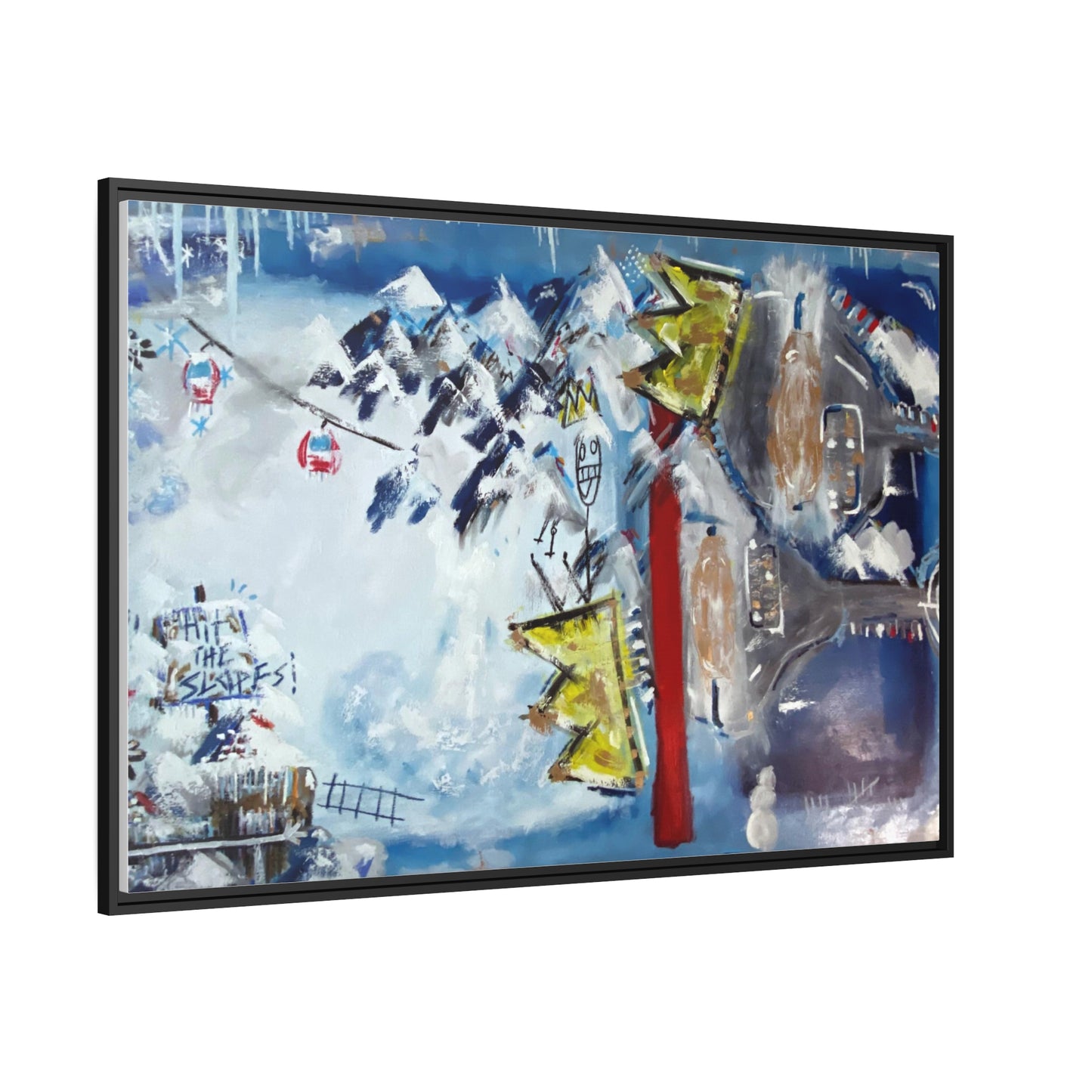 HIT THE SLOPES // Framed Canvas Print