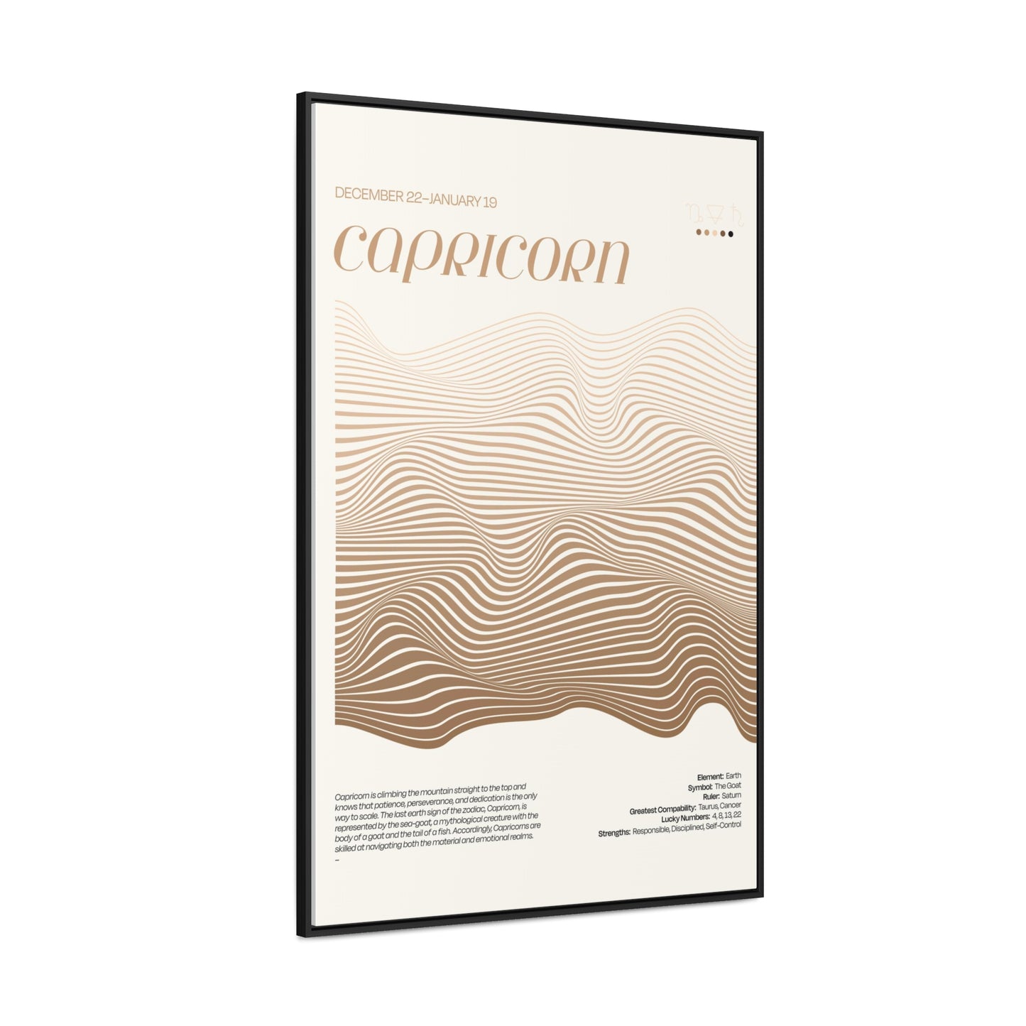 CAPRICORN // Framed Canvas Print
