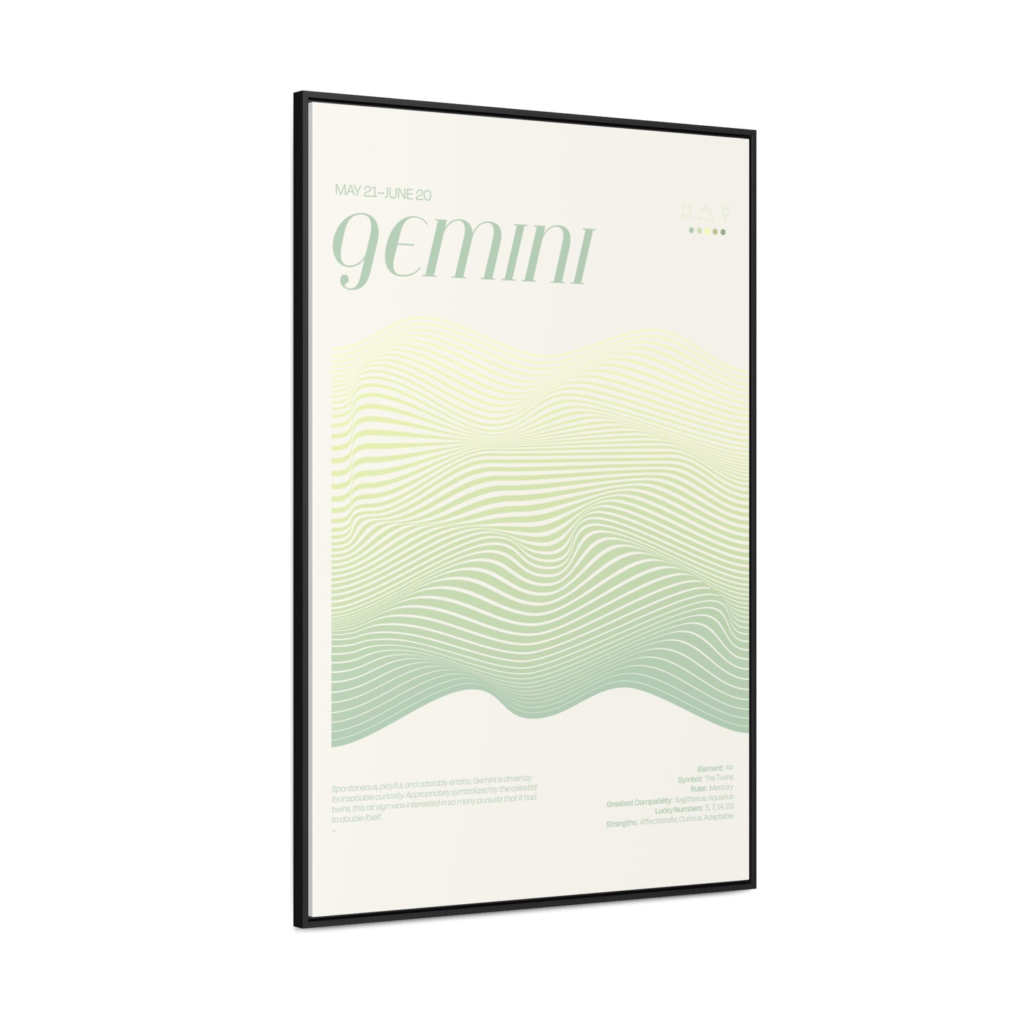 GEMINI  //  Framed Canvas Print