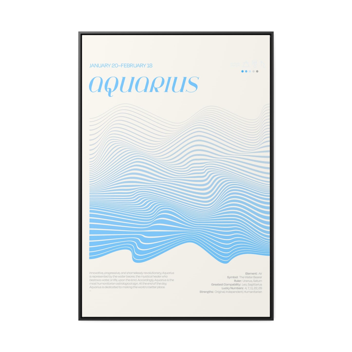 AQUARIUS  //  Framed Canvas Print