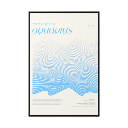 AQUARIUS  //  Framed Canvas Print