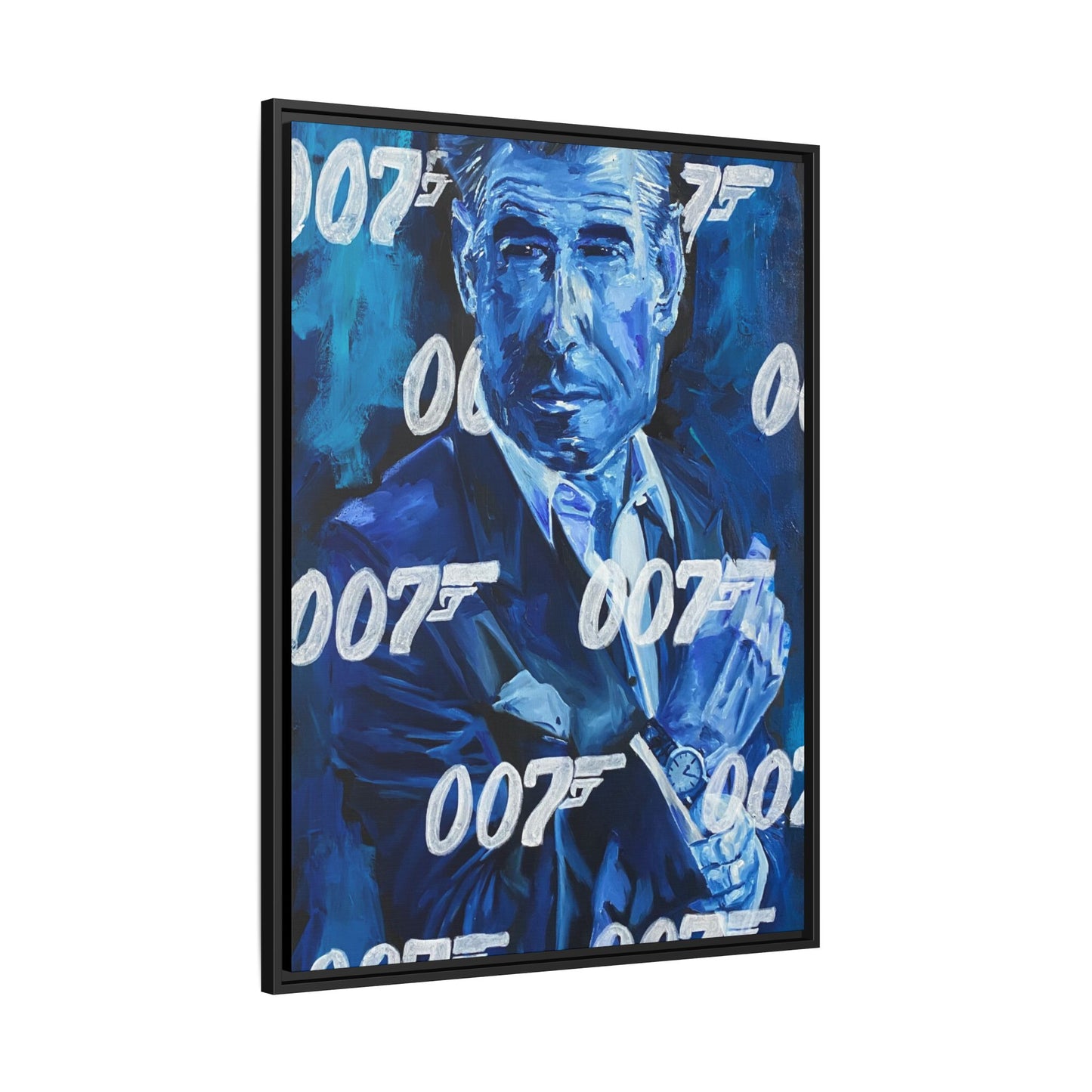 Pierce Brosnan: '007 Brosnan'  //  Framed Canvas Print