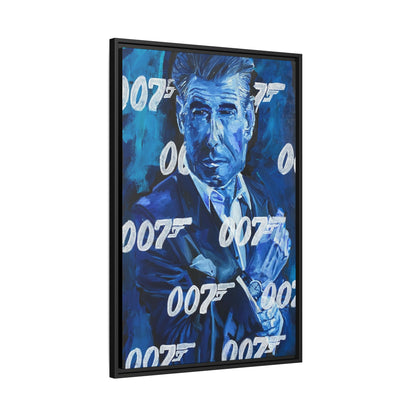 Pierce Brosnan: '007 Brosnan'  //  Framed Canvas Print