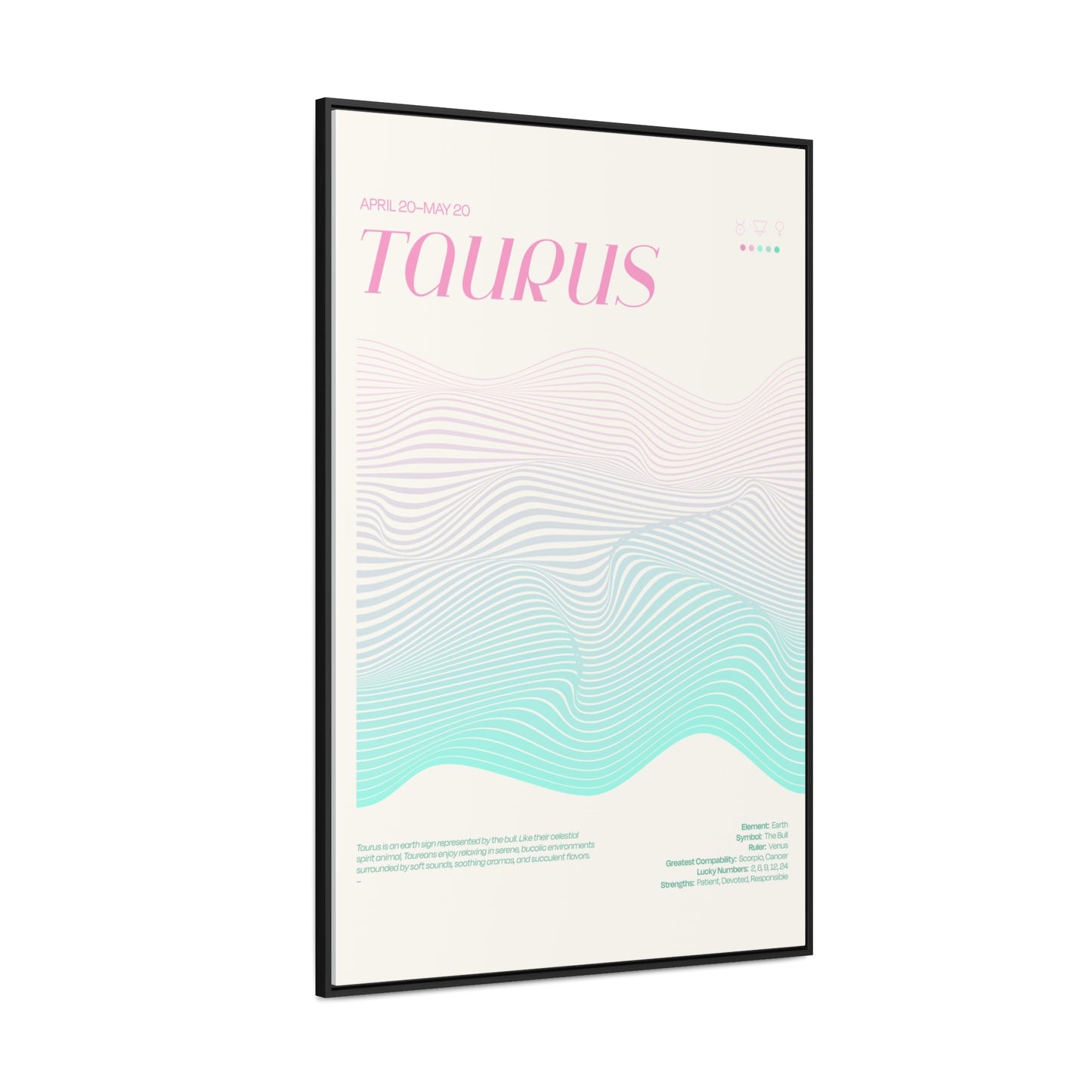 TAURUS  //  Framed Canvas Print