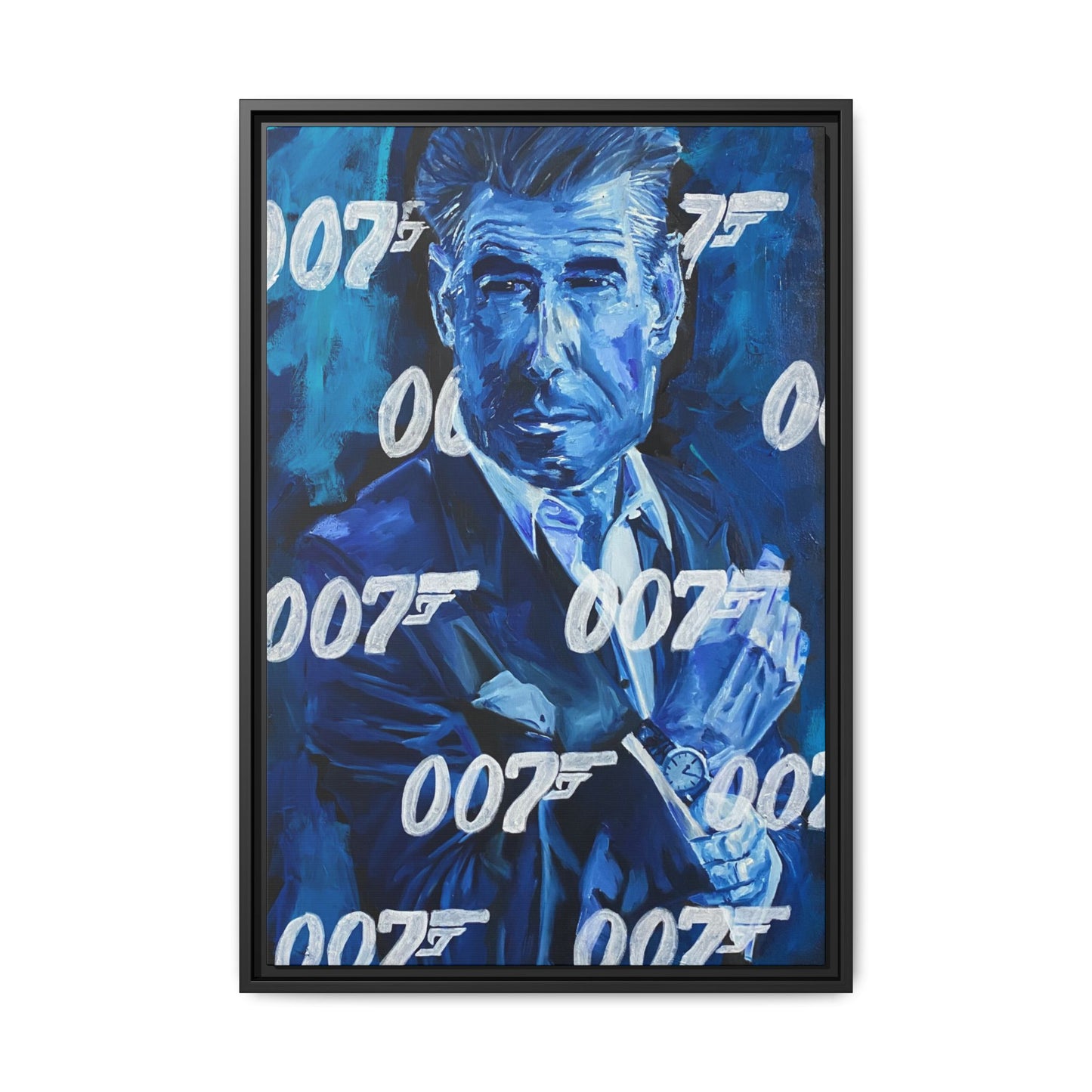 Pierce Brosnan: '007 Brosnan'  //  Framed Canvas Print