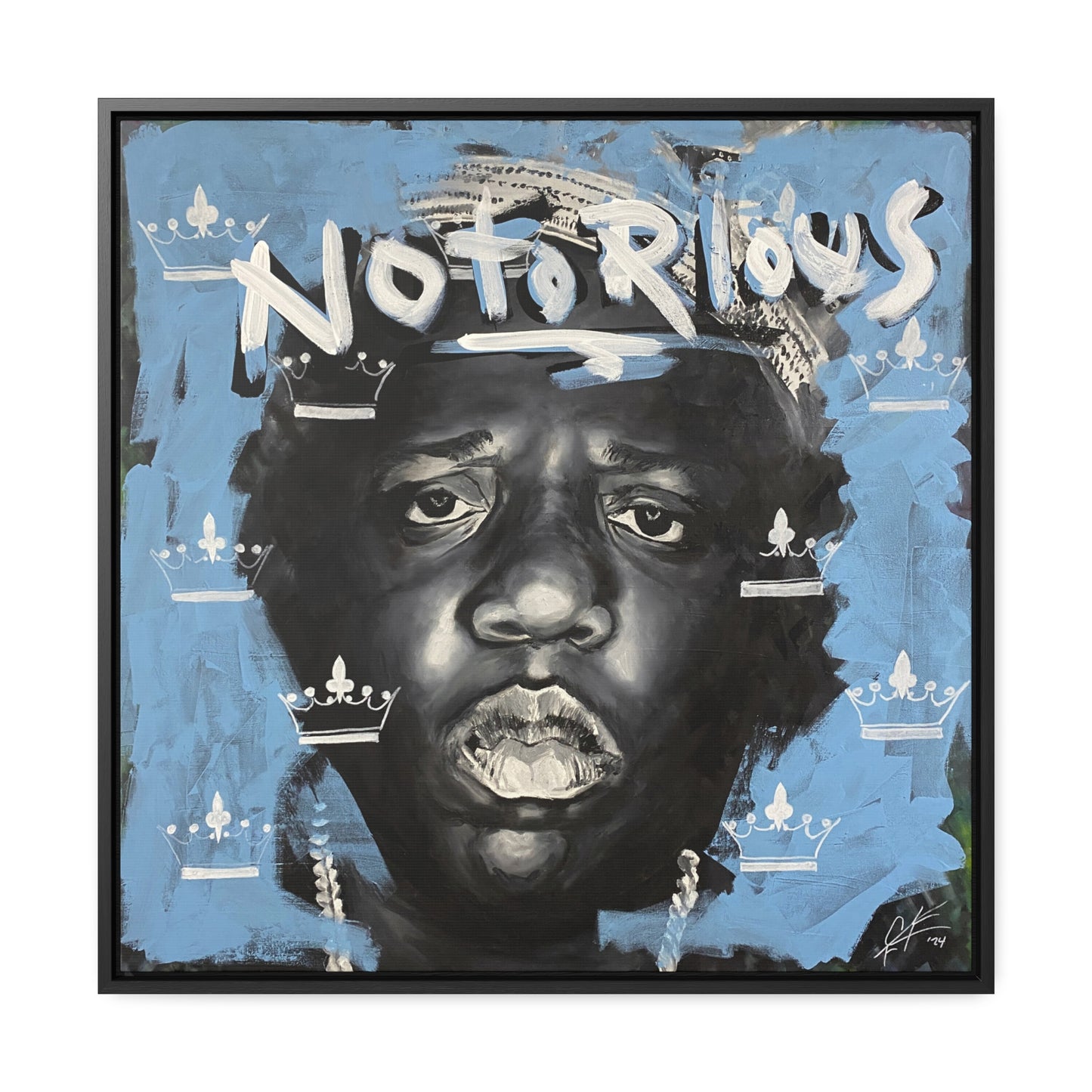 Notorious B.I.G.: 'Notorious'  //  Framed Canvas Print