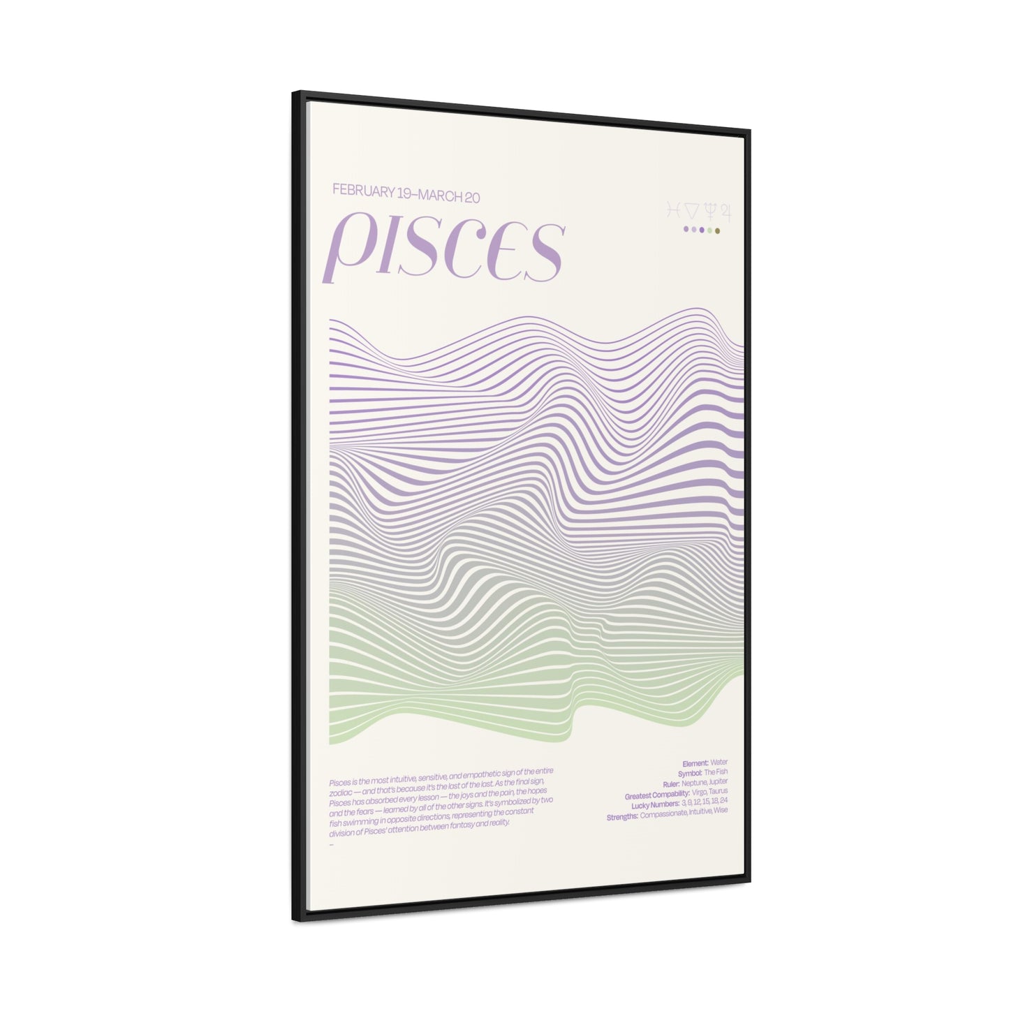 PISCES  //  Framed Canvas Print