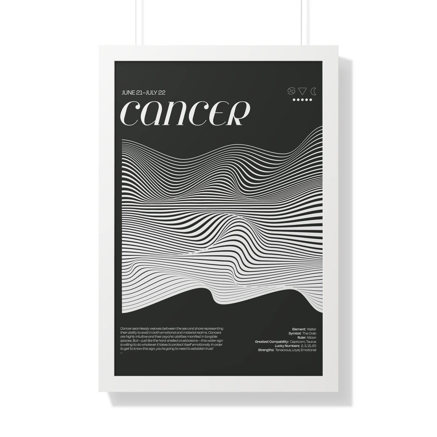 CANCER  //  Framed Print