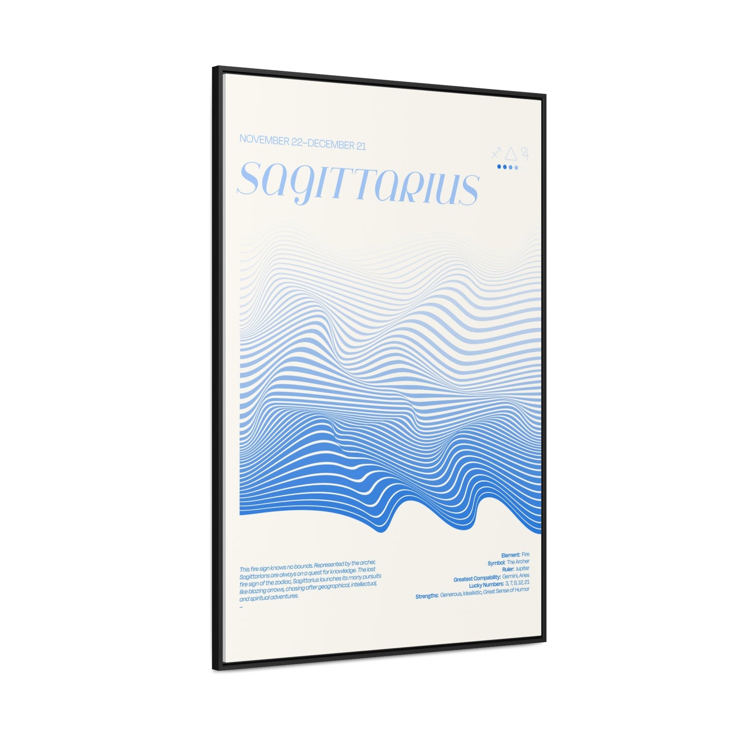 SAGITTARIUS  //  Framed Canvas Print