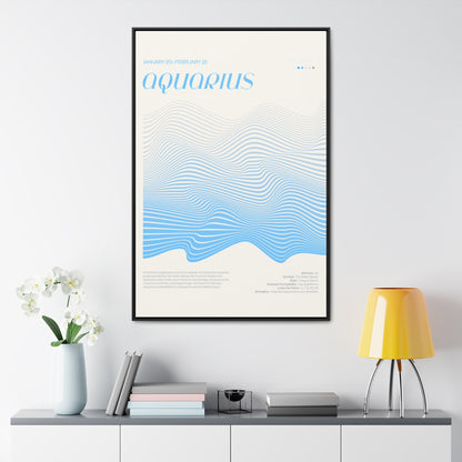 AQUARIUS  //  Framed Canvas Print