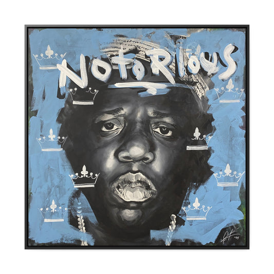 Notorious B.I.G.: 'Notorious'  //  Framed Canvas Print