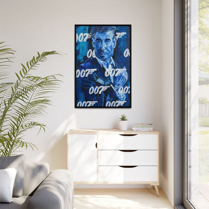 Pierce Brosnan: '007 Brosnan'  //  Framed Canvas Print