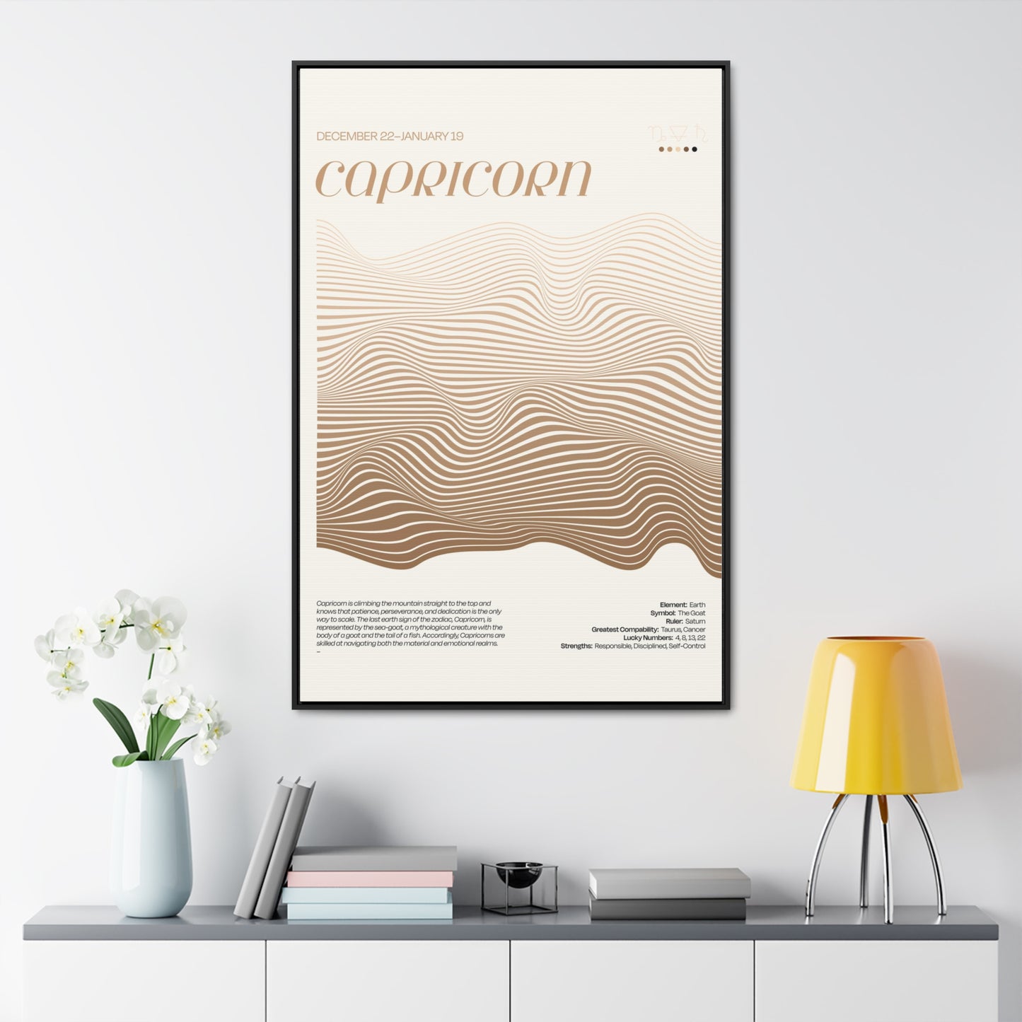 CAPRICORN  //  Framed Canvas Print