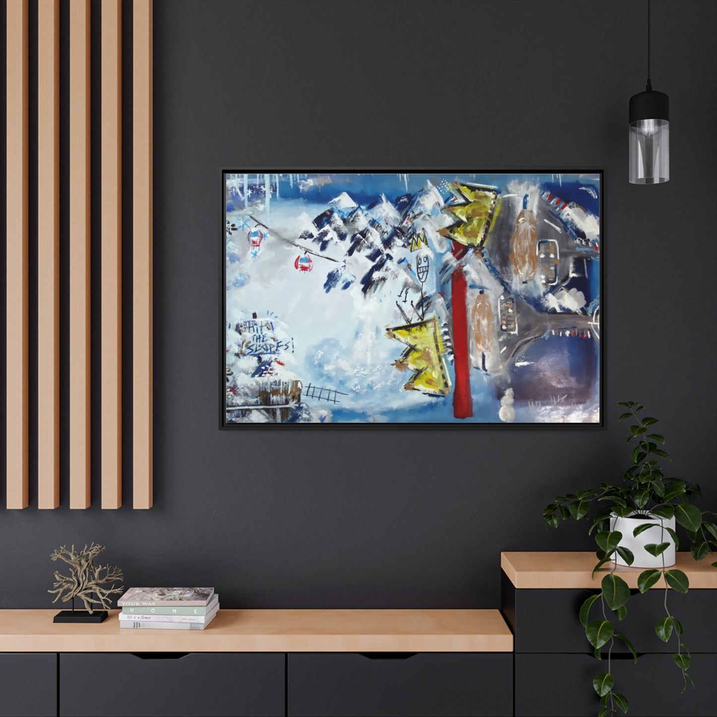 HIT THE SLOPES  //  Framed Canvas Print