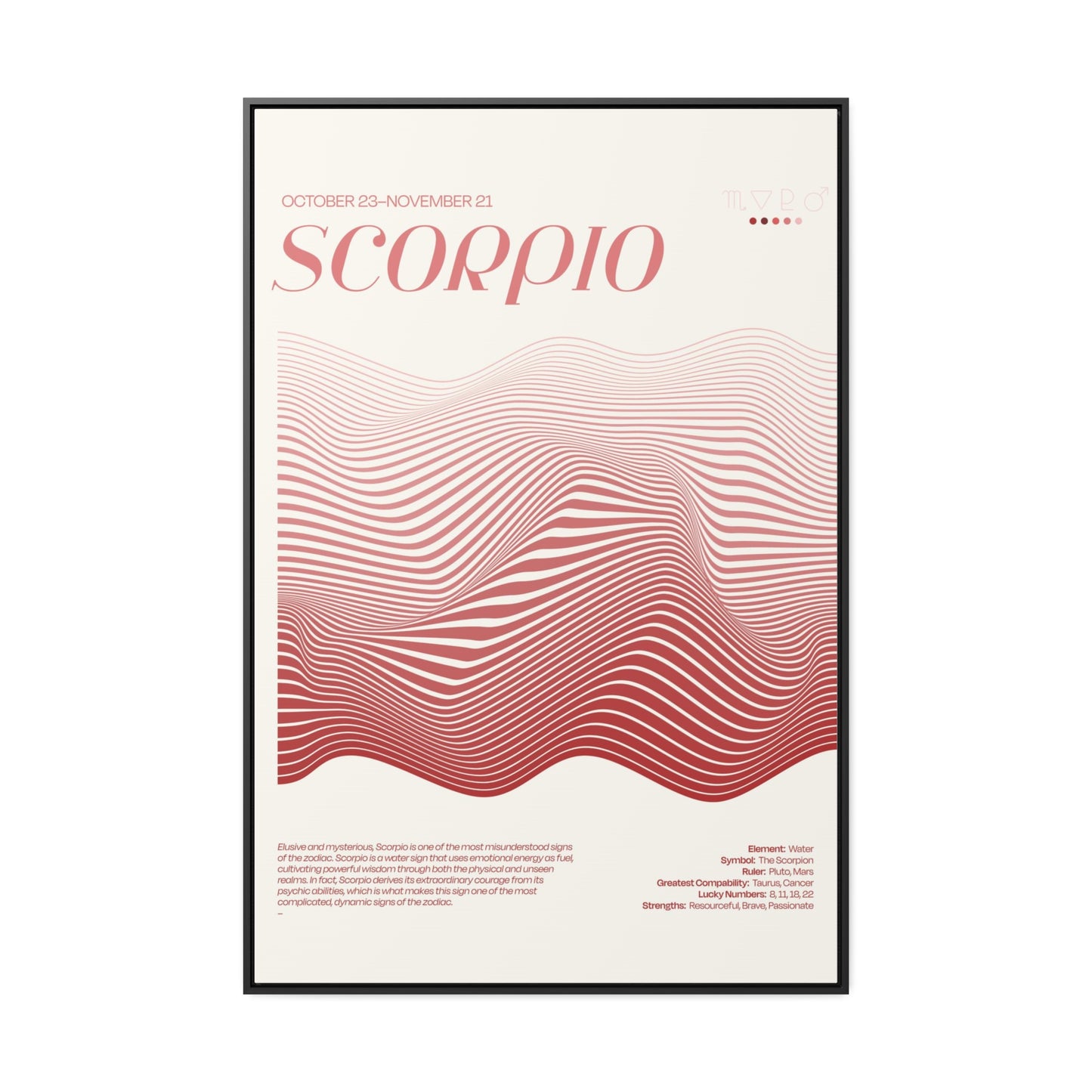 SCORPIO  //  Framed Canvas Print