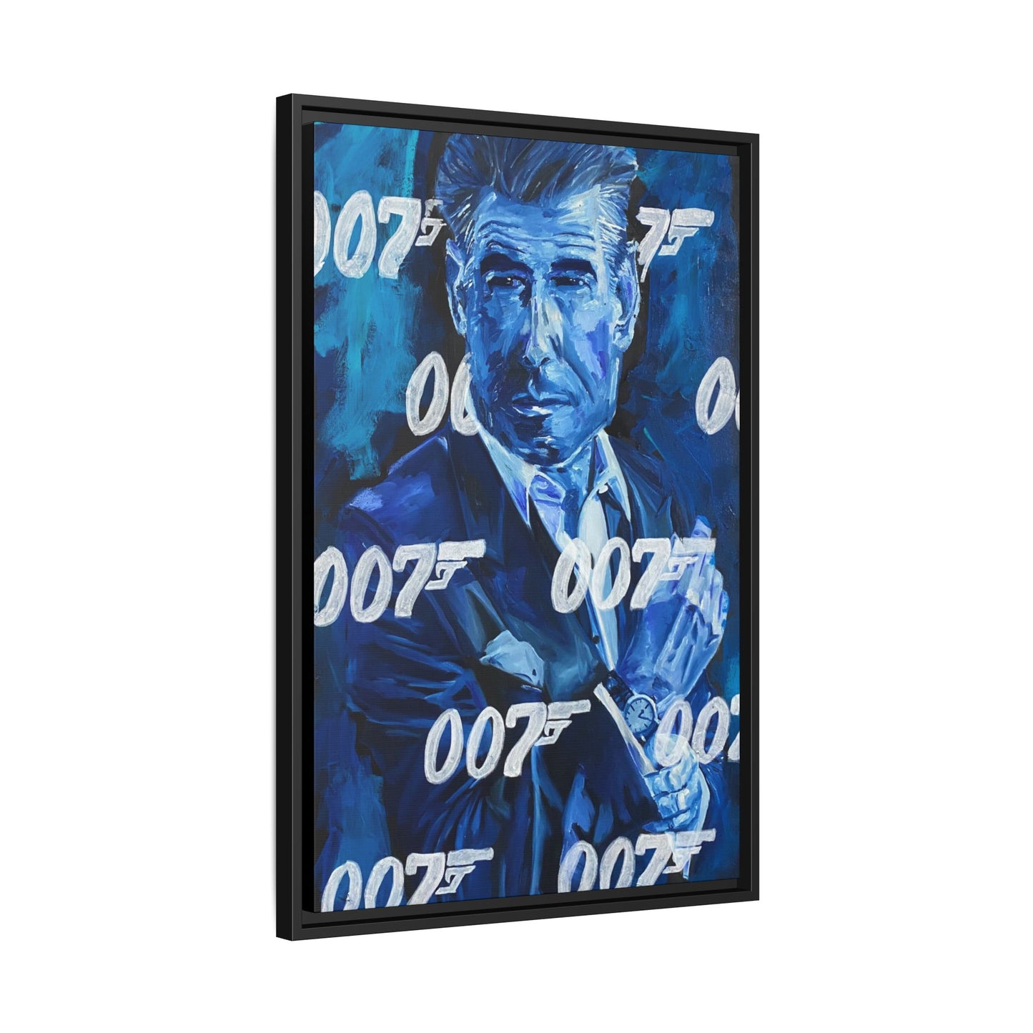 Pierce Brosnan: '007 Brosnan'  //  Framed Canvas Print