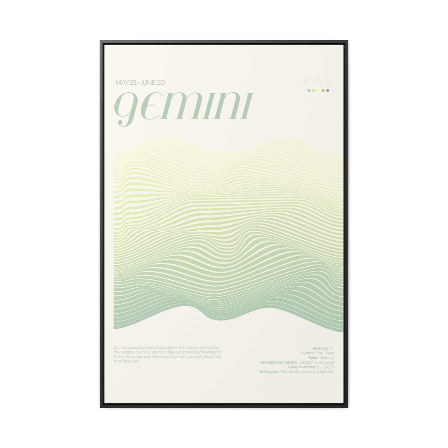 GEMINI  //  Framed Canvas Print