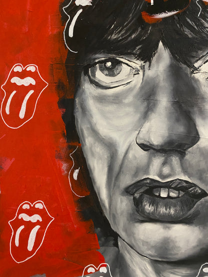 Mick Jagger: 'Paint It Black'  //  Original Painting