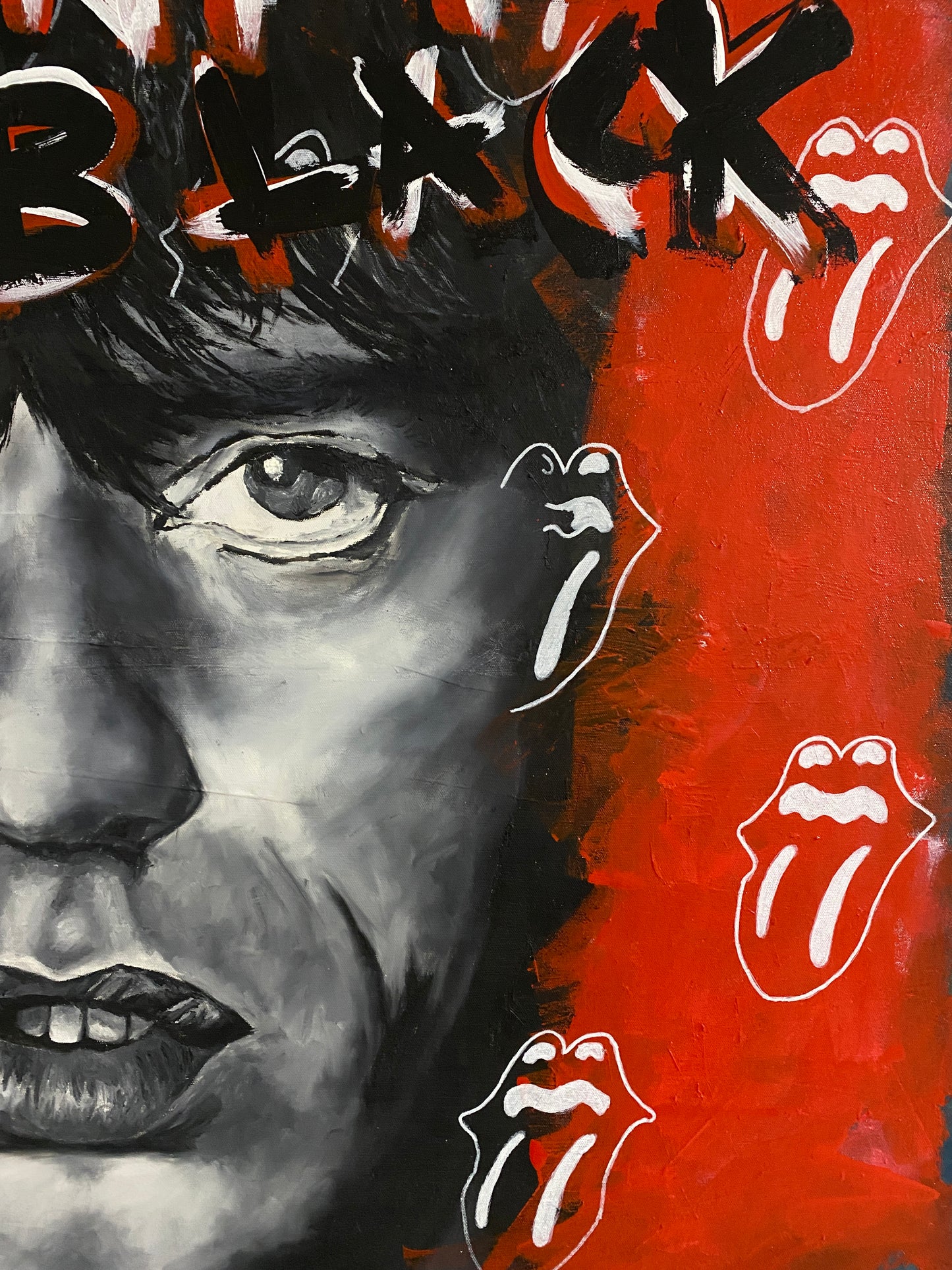 Mick Jagger: 'Paint It Black'  //  Original Painting