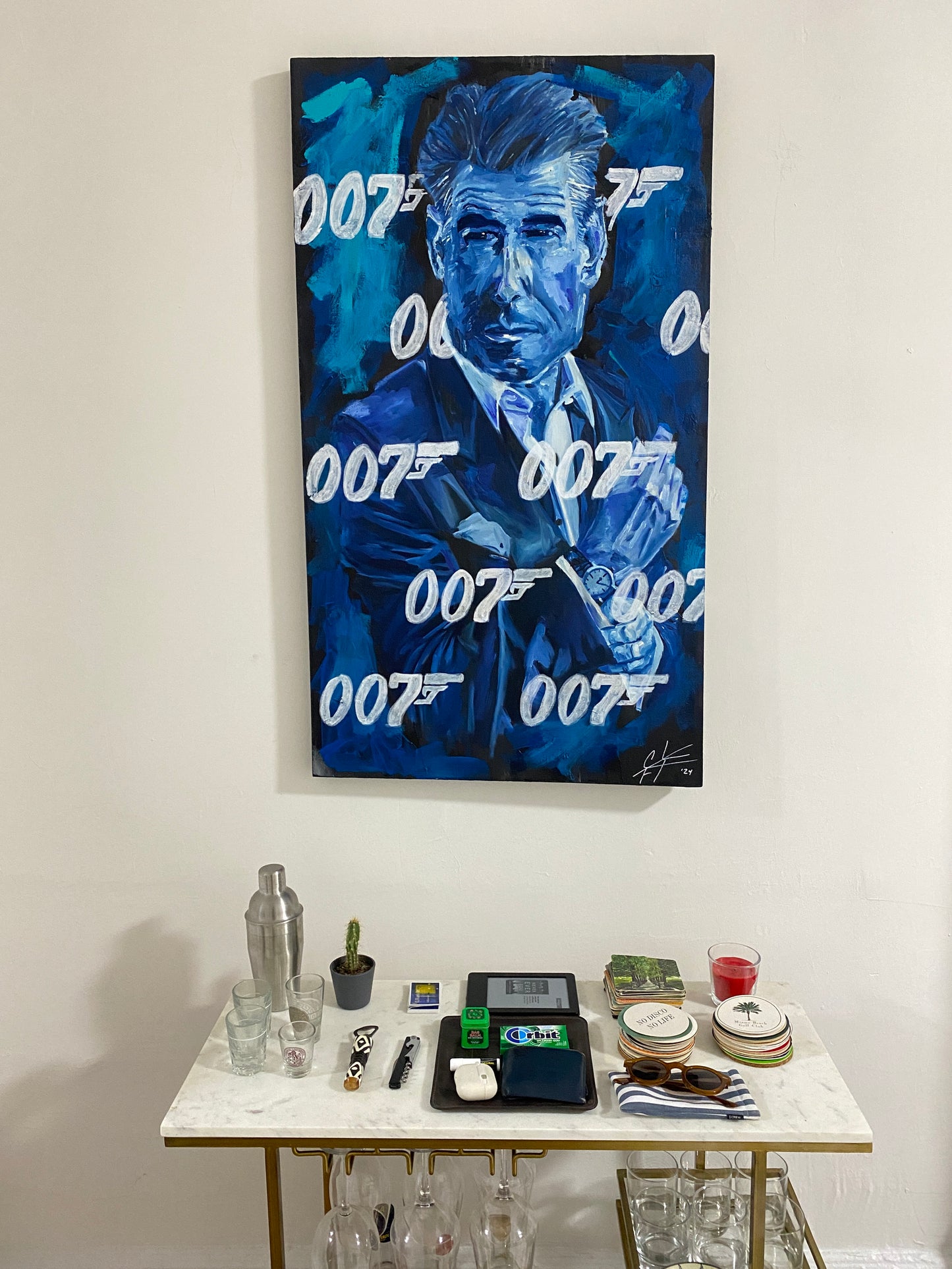 Pierce Brosnan: '007 Brosnan'  //  Original Painting