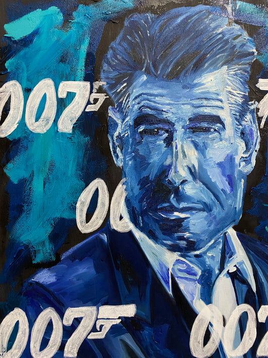 Pierce Brosnan: '007 Brosnan'  //  Original Painting